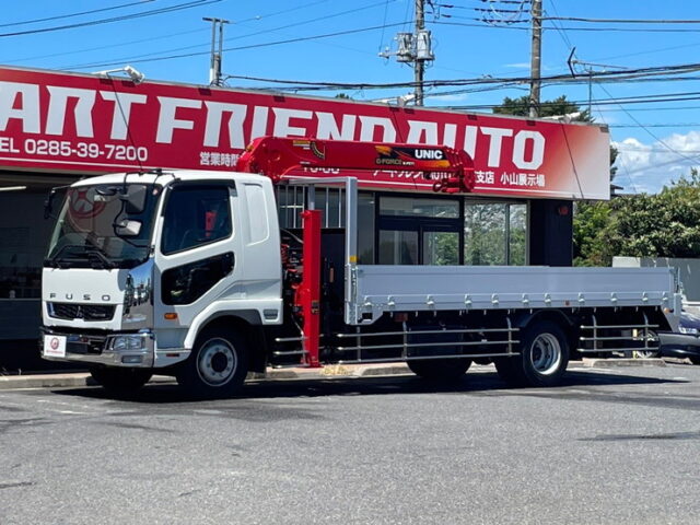 三菱ふそう：ファイター：増トン：未使用：ハイジャッキセルフ：ステンレスサイドバンパー