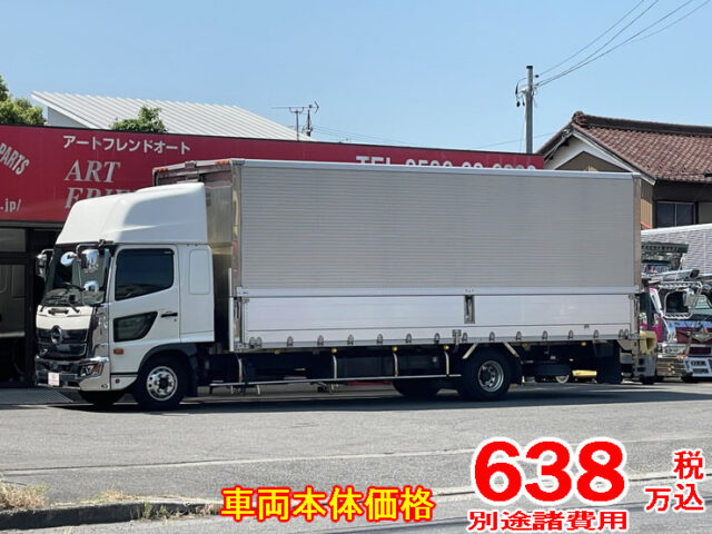 日野：17レンジャー：ハイルーフ：ウィング：7200ワイド：ステンレス多数：エアサス