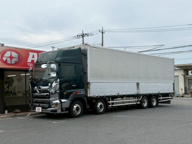 日野：17プロフィア：ハイルーフ：ウィング：アルミホイール：リア門口ステンレス