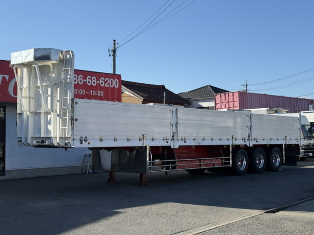 日本トレクス:トレーラー:平ボデー:アルミブロック:1Mアオリ:リフトアクスル:中残し