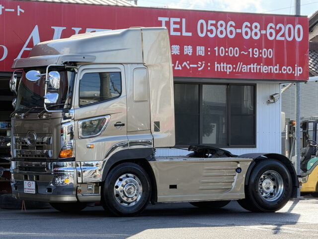 日野：プロフィア：ハイルーフ：トレーラーヘッド：エアロ付：エアサス：450馬力