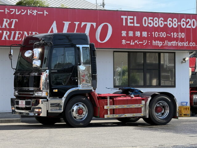 日野：テラヴィ：ハイルーフ：トレーラーヘッド：後輪エアサス：V8ツインターボ