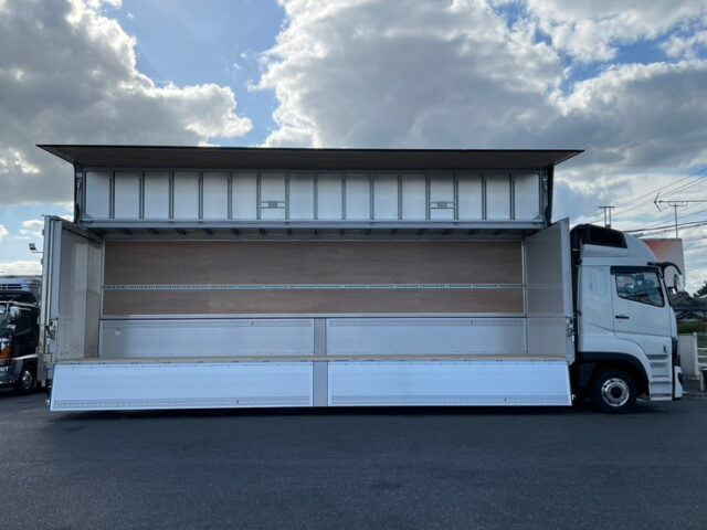 【現行型】スーパーグレートスーパーハイルーフ：ウィング未使用：リア門口ステンレス