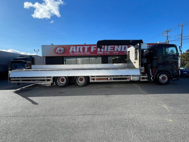 プロフィア　平ボディー　４段クレーン　ステンレス多数　　