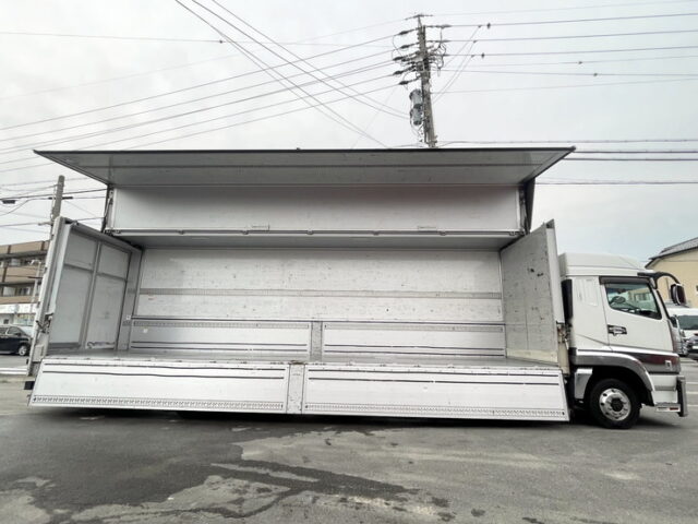 三菱ふそう　スーパーグレート　ハイルーフ　ウィング　エアサス　アルミホイール　木床