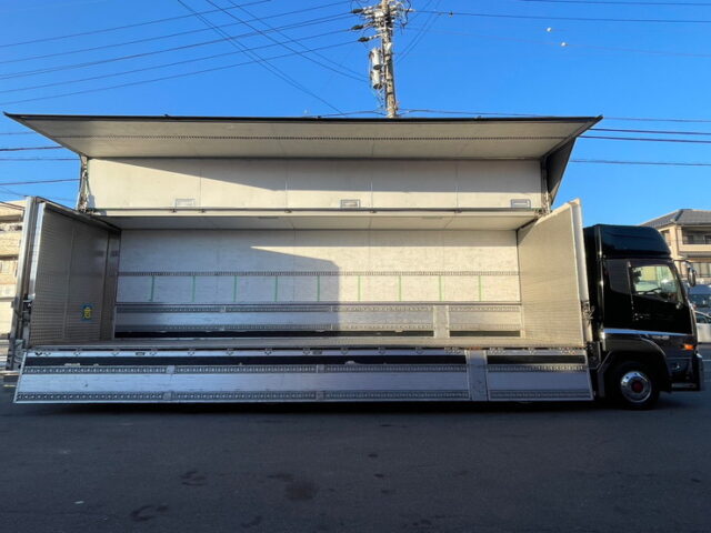 【1323】H19　クオン　ハイルーフ　ウィング　カスタム　総輪エアサス　アルミシマ床　ジョロダーレール4列