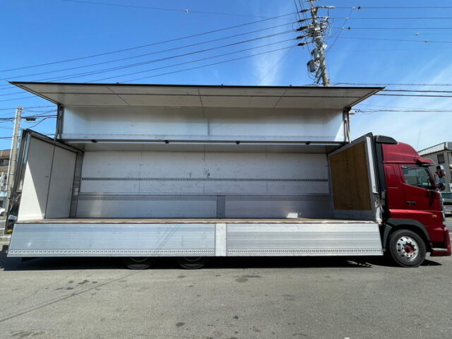 【1408】H30　17プロフィア　ハイルーフ　ウィング　10輪　ステンレス多数　木床　