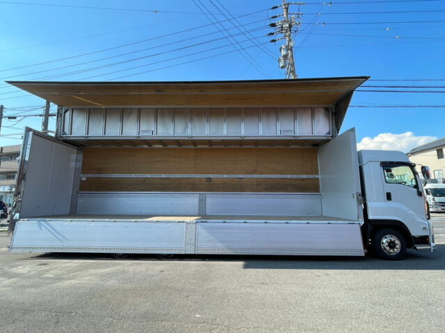 【1519】H30　ギガ　ハイルーフ　ウィング　リア門口ステンレス　7速MT　380馬力