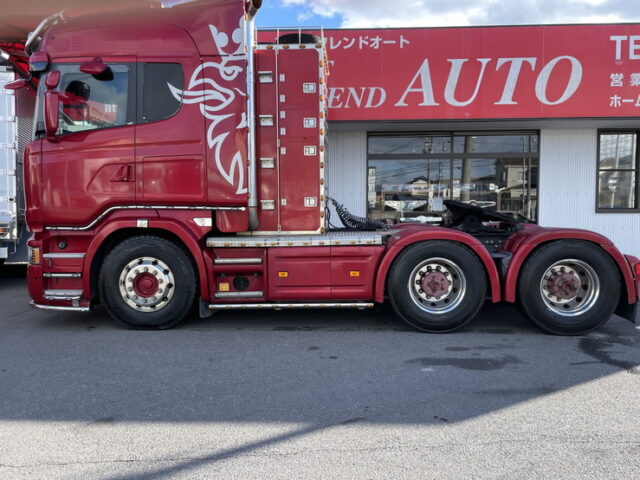 スカニア：R580：トレーラーヘッド：ダブル：V8：煙突マフラー：架装多数