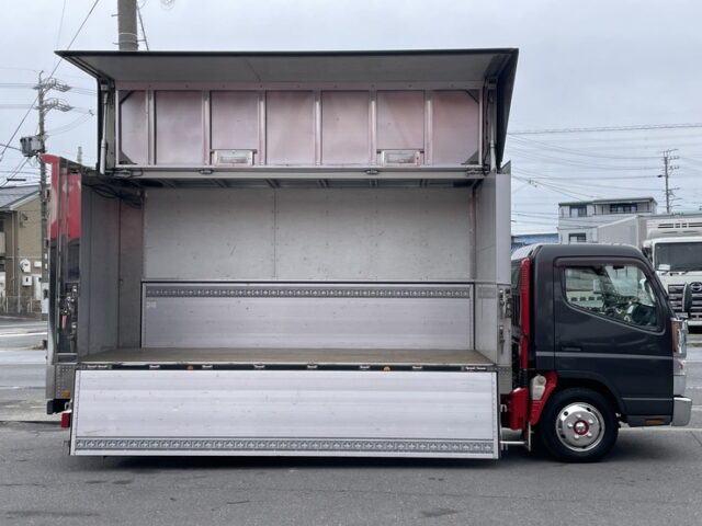 ブルーテックキャンター　ワイドロング　ウィング　架装多数　リア門口ステンレス