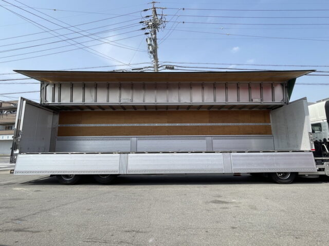 トレクス：R1年式：2軸：トレーラーウィング：リフトアクスル後ろ残し：アルミホイール