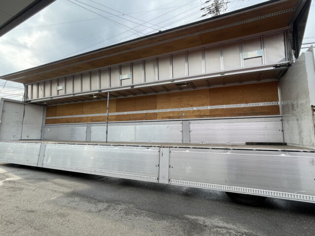 フルハーフ　トレーラーウィング　3軸　リフトアクスル(後軸残し)　1Mアオリ