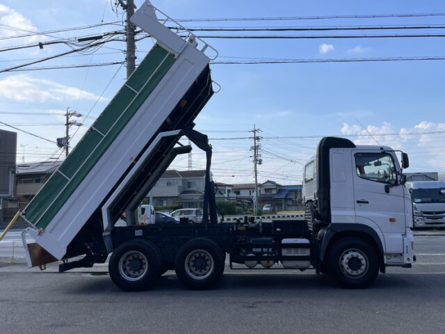 日野：17プロフィア：ダンプ：53×22：自重計：リアゲートエアーロック