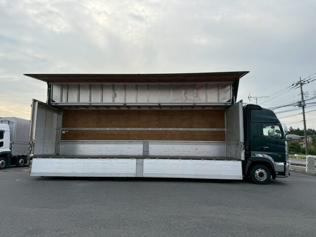 日野：17プロフィア：ハイルーフ：ウィング：アルミホイール：リア門口ステンレス