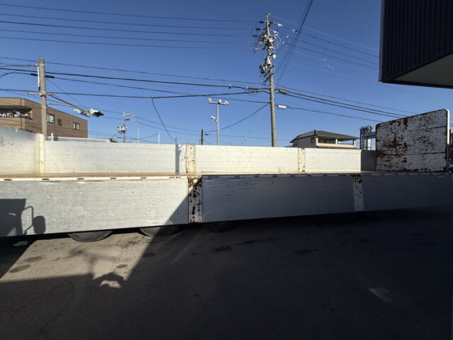 日本トレクス:トレーラー:平ボデー:アルミブロック:1Mアオリ:リフトアクスル:中残し