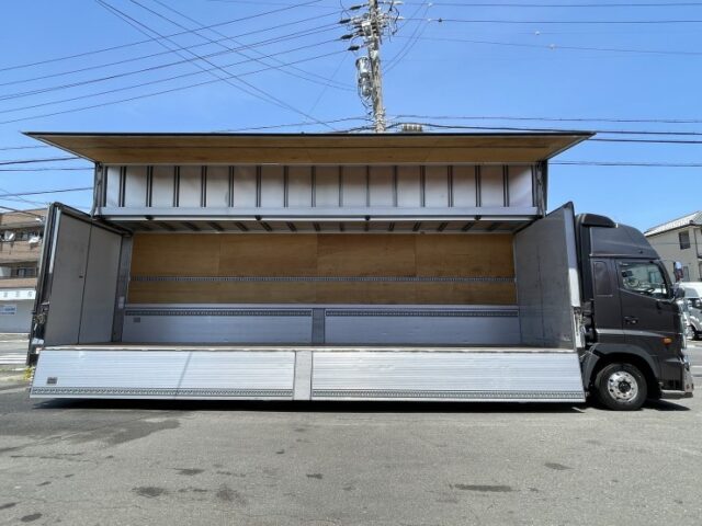 日野プロフィア　アルミウィング　融雪仕様　門工ステンレス