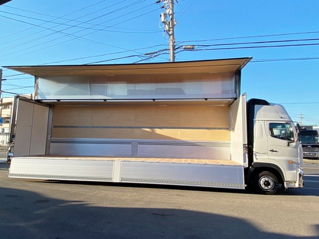 【553】日野　17プロフィア　ハイルーフ　ウィング　格納ゲート　門口ステンレス