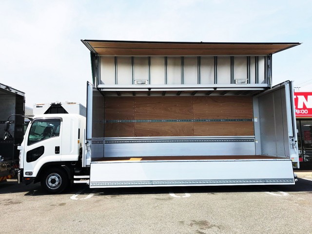 【398】いすゞ　フォワード　ウィング　エアサス　6200フルワイド　ゲート付