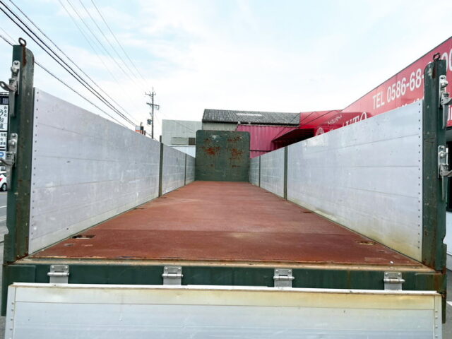 【1588】H30　日本トレクス　トレーラー　平ボデーアルミブロック　メーターアオリ　リフトアクスル中残し