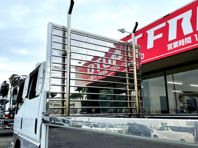 【1155】H12　キャンター　ダブルキャブ　架装多数　マニ割り　煙突マフラー　5速MT