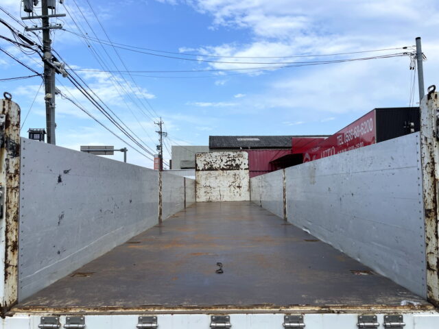 日本トレクス トレーラー 平ボデー アルミブロック 1Mアオリ リフトアクスル 中残し