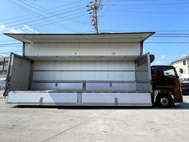 日野　プロフィア　冷凍ウィング　リア門口ステンレス　木床　プロシフト　380馬力