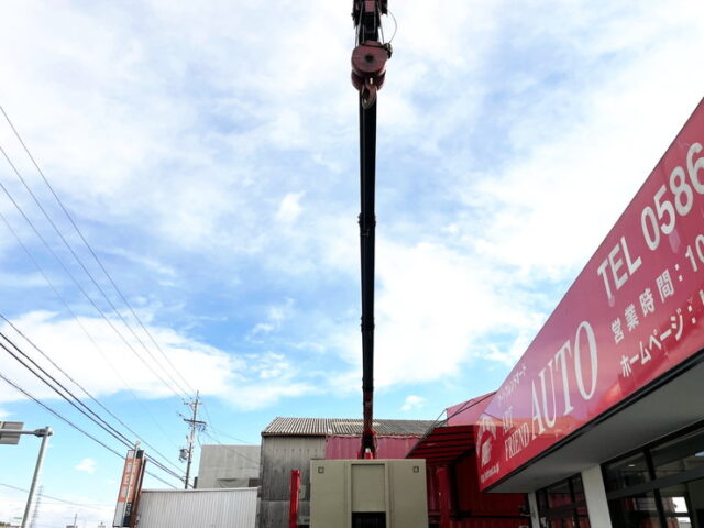 日野　17レンジャー　増トン　ハイジャッキセルフ　4段クレーン　ウィンチ付