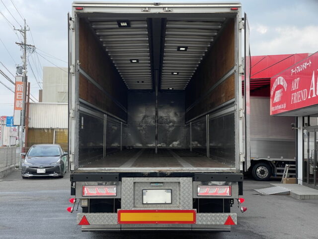 フルハーフ　トレーラーウィング　3軸　リフトアクスル(後軸残し)　1Mアオリ