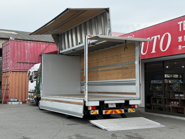 日野：17レンジャー：ハイルーフ：ウィング：6200ワイド：エアサス：跳上ゲート
