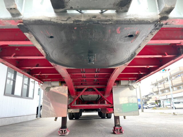 【1588】H30　日本トレクス　トレーラー　平ボデーアルミブロック　メーターアオリ　リフトアクスル中残し