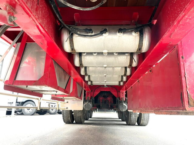 【1588】H30　日本トレクス　トレーラー　平ボデーアルミブロック　メーターアオリ　リフトアクスル中残し