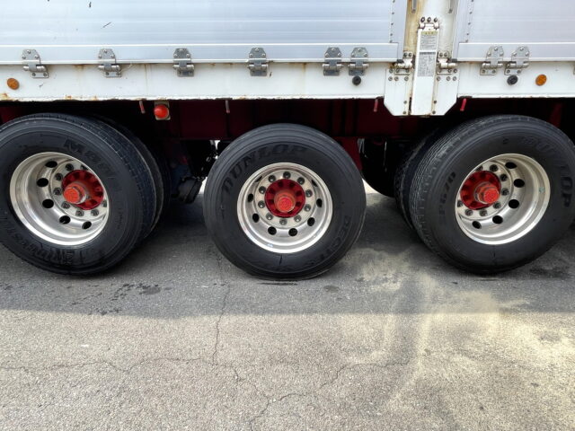 日本トレクス トレーラー 平ボデー アルミブロック 1Mアオリ リフトアクスル 中残し