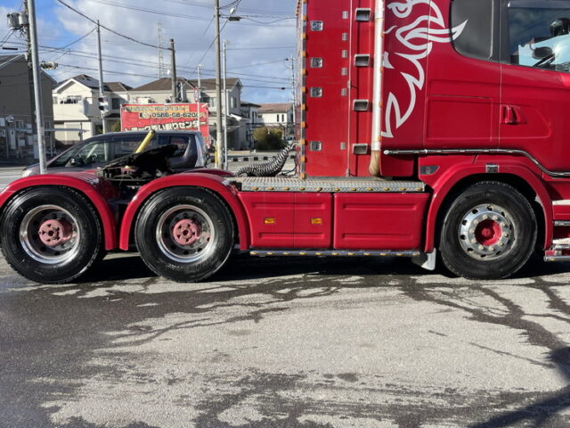 スカニア：R580：トレーラーヘッド：ダブル：V8：煙突マフラー：架装多数