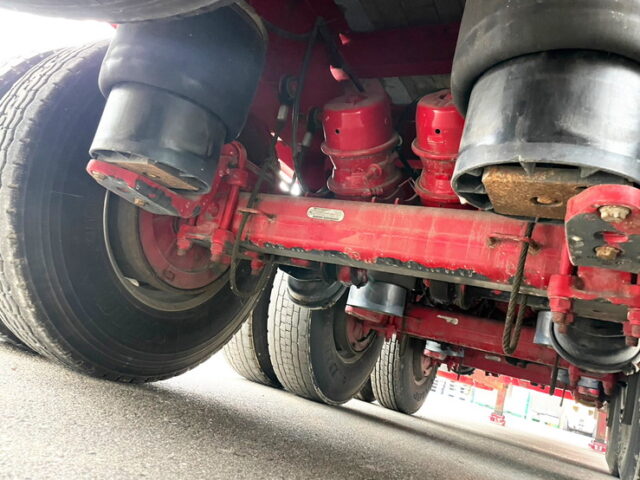 【1588】H30　日本トレクス　トレーラー　平ボデーアルミブロック　メーターアオリ　リフトアクスル中残し