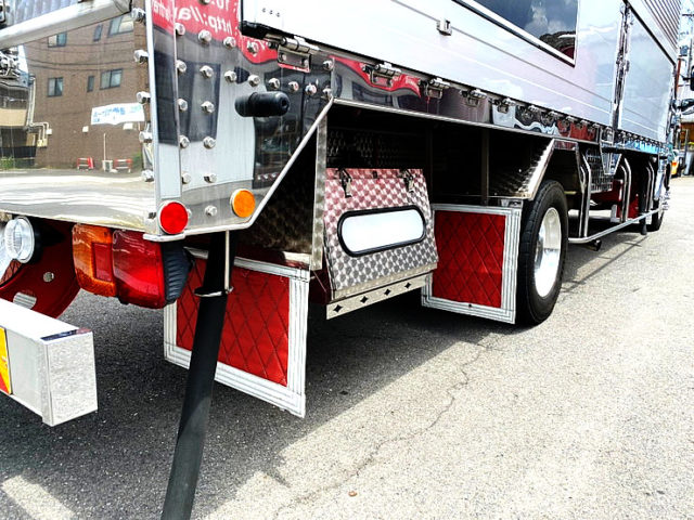 【632】日野　レンプロ　　ハイルーフ　冷凍ウィング　造りボディ　セミワイド　アルミ縞床