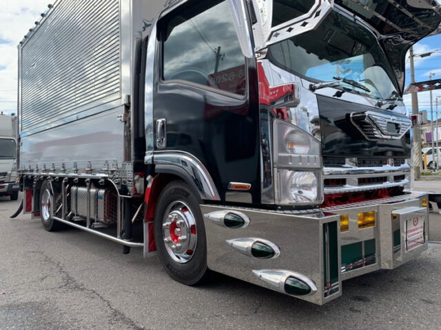 【964】H25　エルフ　ウィング　架装多数　波板ステンレス　造りボディ　ワイド