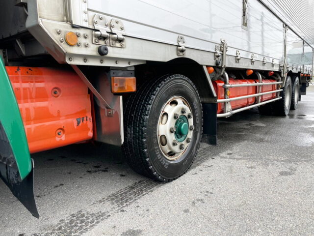 【1350】H22 プロフィア 冷凍ウィング リア門口ステンレス 木床 総輪エアサス