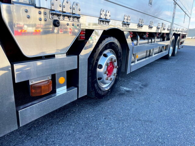 【1326】H30　クオン　ハイルーフ　ウィング　造りボディ　ステンレス多数　木床　380馬力