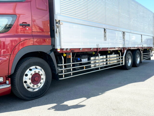 【1408】H30　17プロフィア　ハイルーフ　ウィング　10輪　ステンレス多数　木床　