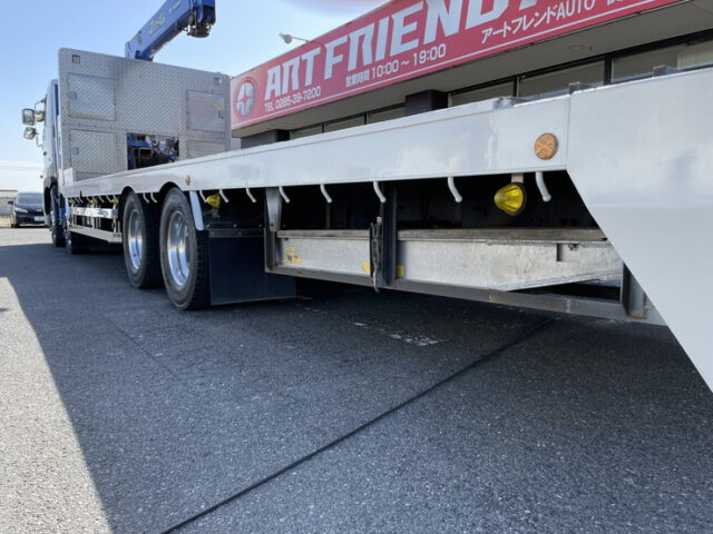 日野：プロフィア：ハイジャッキセルフ：アルミホイール：ステンレスサイドバンパー：TADANO４段クレーン