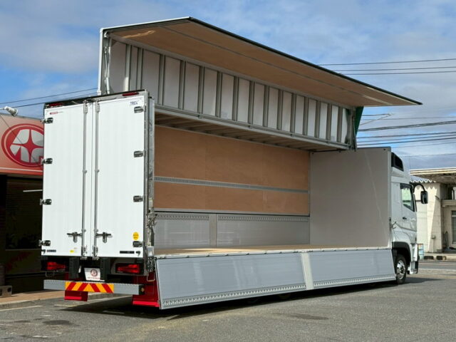 24スーパーグレート:スーパーハイルーフ:ウィング:アルミホイール:リア門口ステンレス