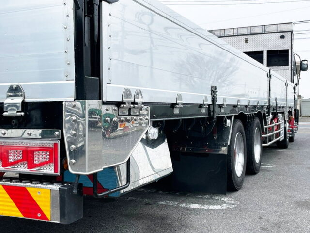 【1115】H25　ギガ　平ボデーアルミブロック　エアサス　木床　内フック26対