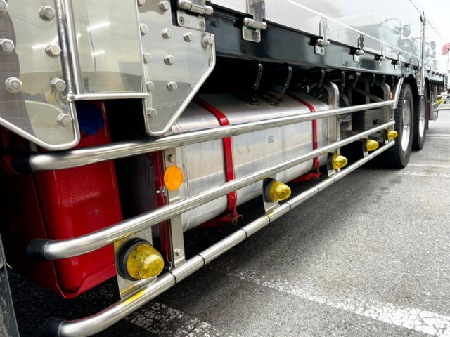 【1149】H24　スーパーグレート　平ボディアルミブロック　エアサス　木床　内フック27対　スタンション10対