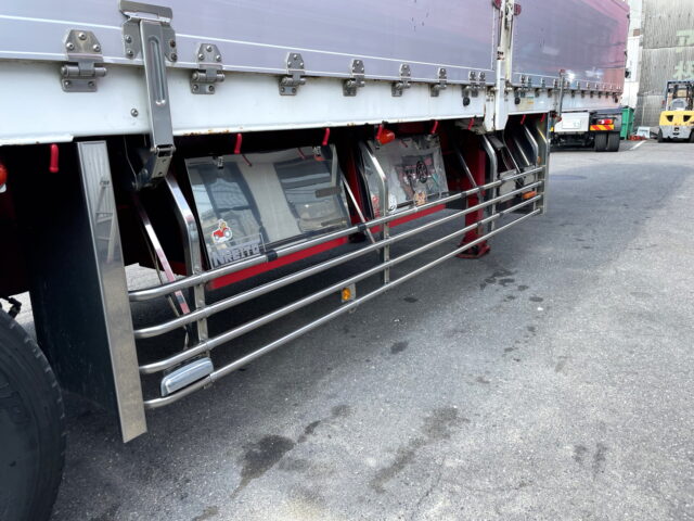 日本トレクス トレーラー 平ボデー アルミブロック 1Mアオリ リフトアクスル 中残し