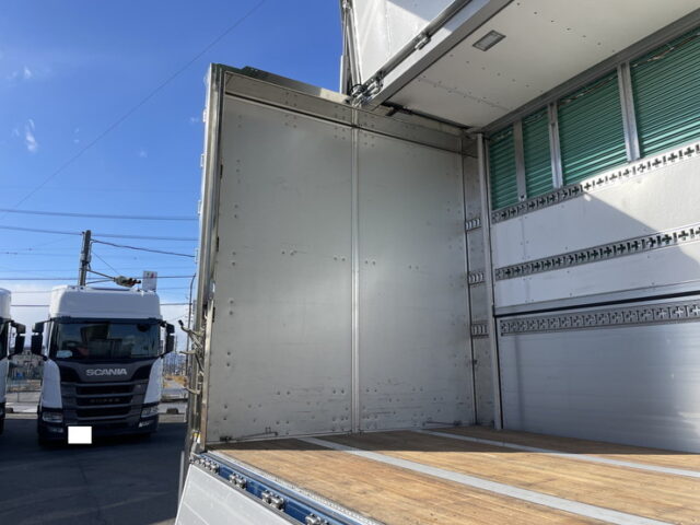 令和4年式 トレクス製 3軸 段付きトレーラーウィング リフトアクスル 後軸残し