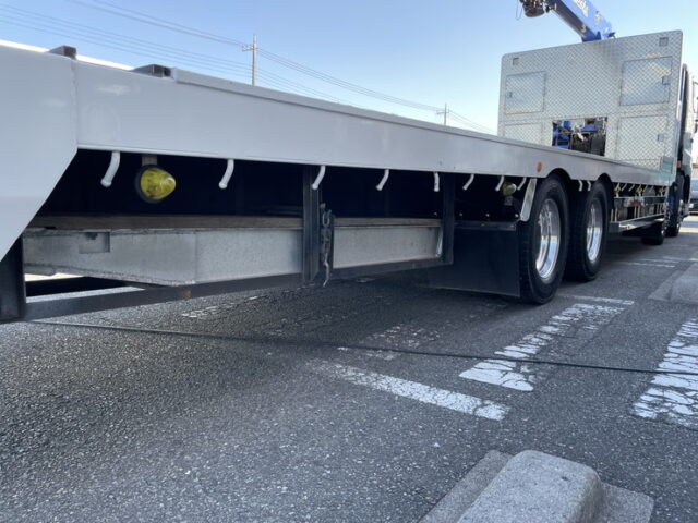 日野：プロフィア：ハイジャッキセルフ：アルミホイール：ステンレスサイドバンパー：TADANO４段クレーン