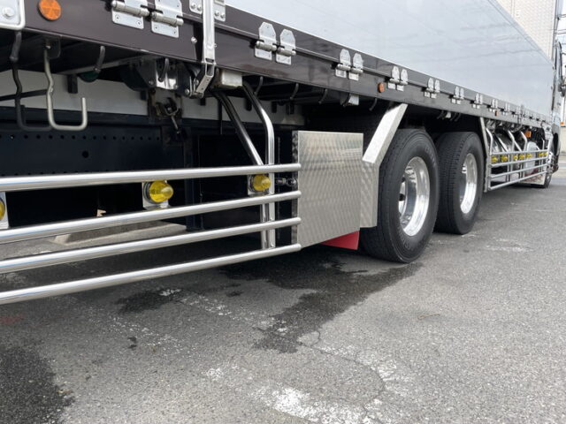 日野：プロフィア：アルミブロック平ボディ：7MT：ステンレス架装多数：メッキパーツ多数：アルミホイール　