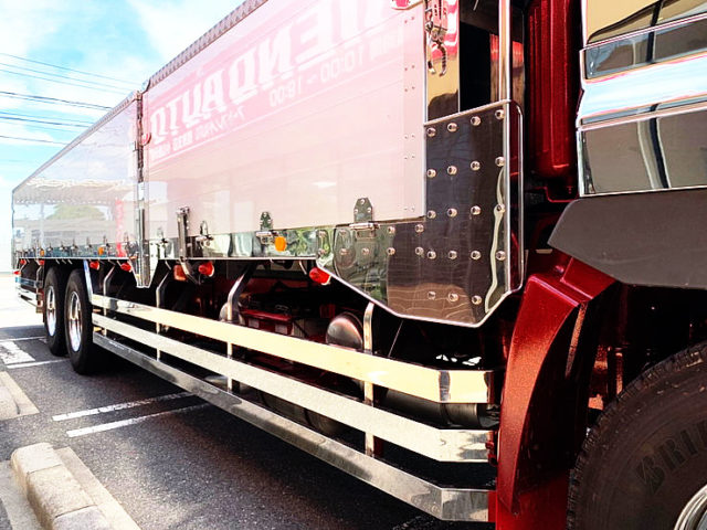 【641】日野　グラプロ　高床　造り　平ボデーアルミブロック　エアサス　7速