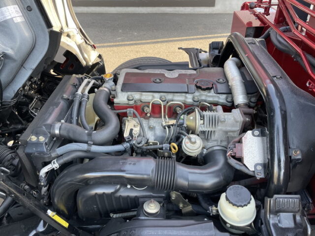 日野　デュトロ　4段クレーン　ラジコン　フックイン　前出しバンパー昇降機付き　ヒッチメンバー