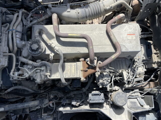 日野　17プロフィア　ダンプ　5300×2200　E13C　前出しバンパー　昇降機付き　電動コボレーン